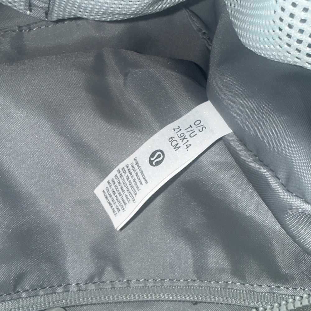 Lululemon Quilted Grid Crossbody Bag Green Gray Puffer Tote Adjustable Strap O/S - Picture 4 of 16